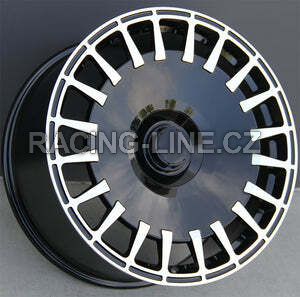 Alu kola Racing Line I0343, 20x8.5 5x112 ET36, černá + leštění (zátěžová)