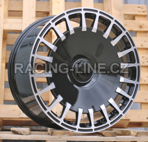 Alu kola Racing Line I0343, 20x8.5 5x112 ET36, černá + leštění (zátěžová)