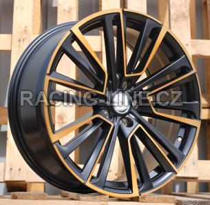 Alu kola Racing Line I0361, 19x8 5x112 ET45, černá matná + měděná barva leštění