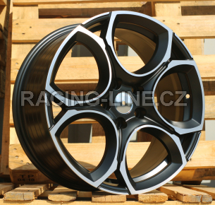 Alu kola Racing Line I5162, 18x8 5x112 ET45, černá matná + leštění