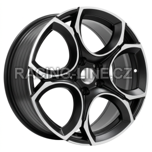 Alu kola Racing Line I5162, 18x8 5x112 ET45, černá matná + leštění
