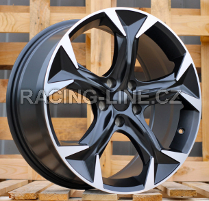 Alu kola Racing Line I5163, 18x8 5x112 ET40, černá matná + leštění