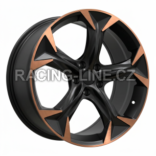 Alu kola Racing Line I5163, 18x8 5x112 ET40, černá matná + měděná barva leštění