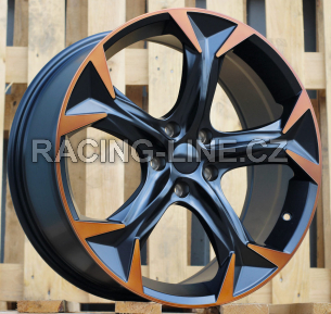 Alu kola Racing Line I5163, 19x8.5 5x112 ET43, černá matná + měděná barva leštění