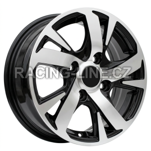 Alu kola Racing Line I5391, 14x5.5 4x114.3 ET45, černá + leštění