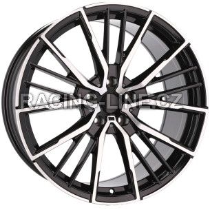 Alu kola Racing Line I5498, 20x8.5 5x120 ET35, černá + leštění (zátěžová)