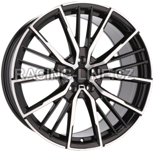 Alu kola Racing Line I5498, 20x8.5 5x120 ET35, černá + leštění