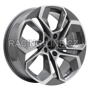 Alu kola Racing Line I5561, 18x8 5x112 ET42, šedivá + leštění