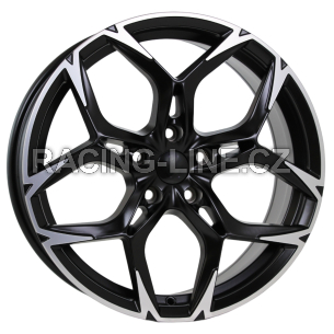 Alu kola Racing Line I5572, 20x8.5 5x112 ET40, Černá matná + leštění