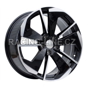Alu kola Racing Line I5579, 18x8 5x112 ET45, černá + leštění