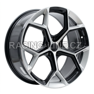 Alu kola Racing Line I5598, 18x8 5x112 ET40, stříbrná + černá lesklá
