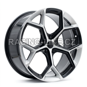 Alu kola Racing Line I5598, 19x8.5 5x112 ET32, stříbrná + černá lesklá (zátěžová)