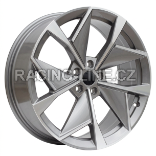 Alu kola Racing Line I5638, 20x8 5x112 ET45, šedivá + leštění