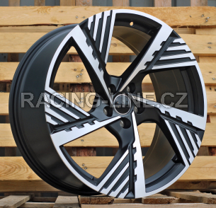 Alu kola Racing Line I5639, 19x8 5x112 ET34, černá matná + leštění