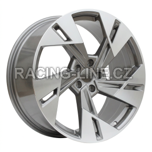 Alu kola Racing Line I5640, 19x8 5x112 ET45, šedivá + leštění