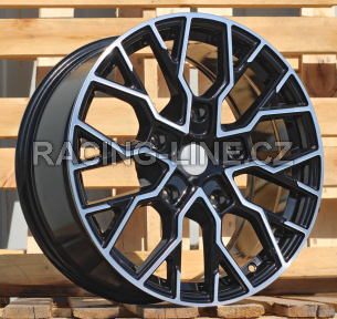 Alu kola Racing Line I5658, 20x8 5x160 ET50, černá + leštění (zátěžová)