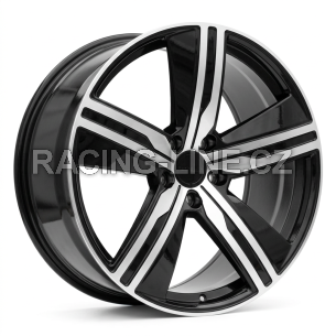 Alu kola Racing Line I5664, 22x9 5x130 ET29, černá + leštění (zátěžová)