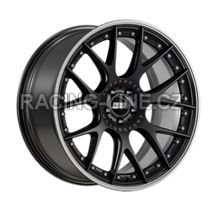 Alu kola Racing Line IN0278, 18x8 5x120 ET34, černá matná + leštěný límec