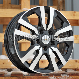 Alu kola Racing Line IN3516F, 16x6 5x114.3 ET50, černá + leštění