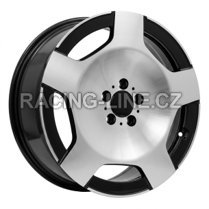 Alu kola Racing Line IN3518F, 19x8 5x112 ET52, černá + leštění (zátěžová)