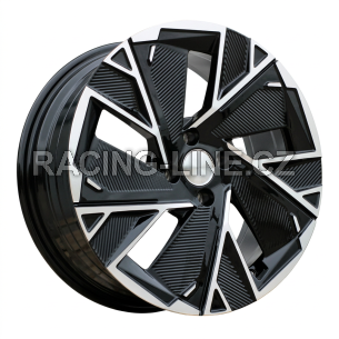 Alu kola Racing Line IN3625F, 17x7 4x100 ET37, černá + leštění