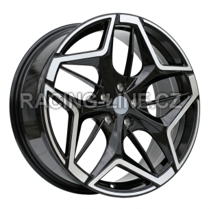 Alu kola Racing Line IN3635F, 19x7.5 5x108 ET50, černá + leštění