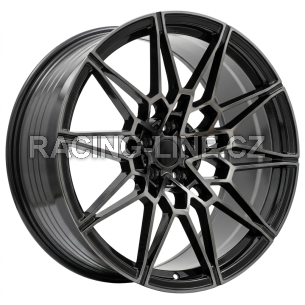 Alu kola Racing Line IN3650F, 20x9.5 5x112 ET20, černá + tmavé leštění (zátěžová)