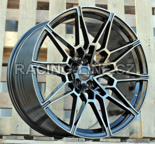 Alu kola Racing Line IN3650F, 21x10.5 5x112 ET20, černá + tmavé leštění (zátěžová)