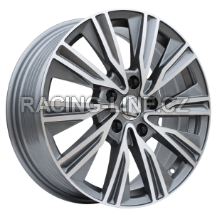 Alu kola Racing Line IN3651F, 17x7 5x120 ET55, šedivá + leštění (zátěžová)