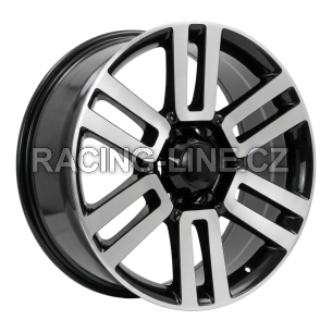 Alu kola Racing Line JT028, 20x8.5 6x139.7 ET30, černá + leštění