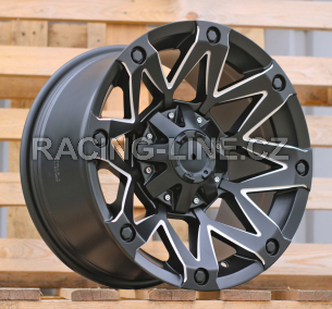 Alu kola Racing Line JT126, 16x8.5 6x114.3 ET, černá matná