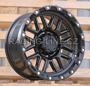 Alu kola Racing Line JT148, 16x8 6x139.7 ET, černá + leštění