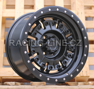 Alu kola Racing Line JT250, 17x9 5x127 ET-10, černá + leštění