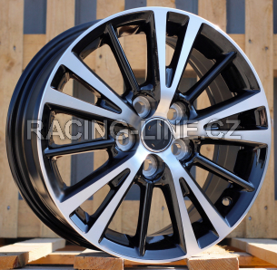 Alu kola Racing Line L1051, 15x6 5x100 ET39, černá + leštění