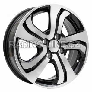 Alu kola Racing Line L1236, 15x6 4x100 ET53, černá + leštění