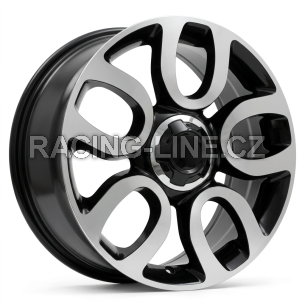 Alu kola Racing Line L1291, 17x7 5x98 ET41, černá + leštění
