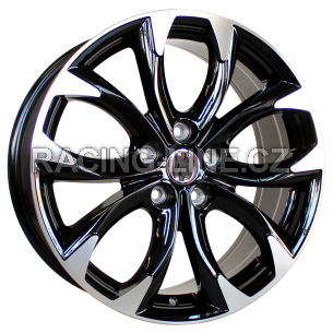 Alu kola Racing Line L1470, 18x7.5 5x114.3 ET50, černá + leštění