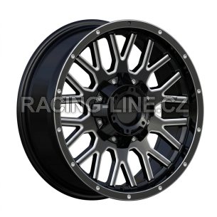 Alu kola Racing Line L1588, 20x9 6x135 ET-12, černá + leštění