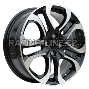 Alu kola Racing Line L1650, 17x6.5 4x100 ET45, černá + leštění