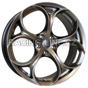 Alu kola Racing Line L1664, 18x8 5x110 ET33, titanová metalíza