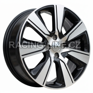 Alu kola Racing Line L1671, 17x6.5 4x100 ET45, černá + leštění