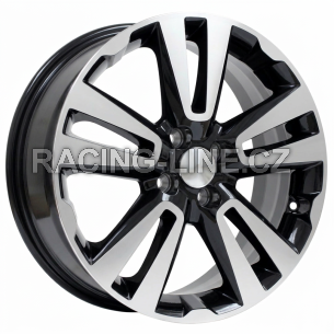 Alu kola Racing Line L2093, 17x6.5 4x100 ET43, černá + leštění