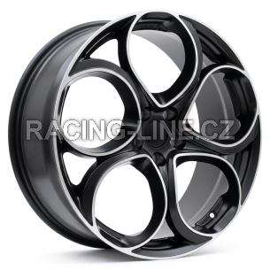 Alu kola Racing Line L2387, 20x8 5x110 ET37, černá matná + leštění