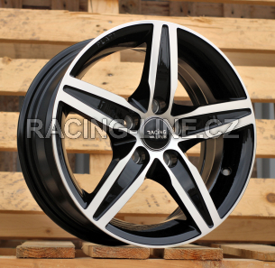 Alu kola Racing Line L299, 14x6 5x100 ET35, černá + leštění