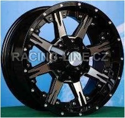 Alu kola Racing Line LU406, 20x9 10x139 ET-12, černá lesklá (zátěžová)