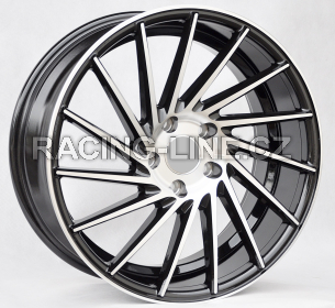 Alu kola Racing Line LU589, 20x8.5 5x120 ET33, černá + leštění