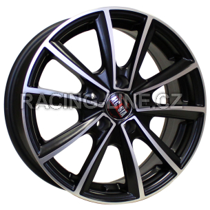 Alu kola Racing Line M15, 15x6 5x110 ET39, černá matná + leštění