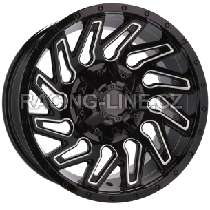 Alu kola Racing Line Q1283, 17x9 6x139.7 ET-10, černá lesklá