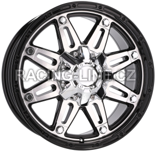 Alu kola Racing Line QC801, 17x8 12x135 ET0, černá + leštění