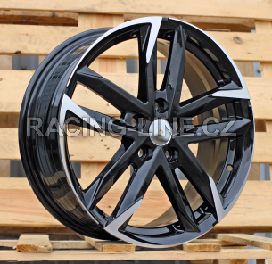 Alu kola Racing Line SF501, 18x7 5x114.3 ET50, černá + leštění